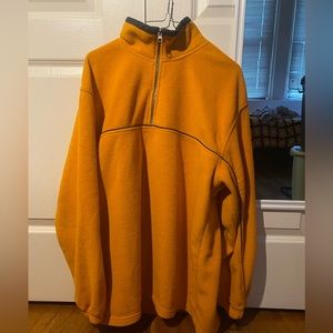 Architect Orange Fleece Quarter Zip-Up (Size L)
